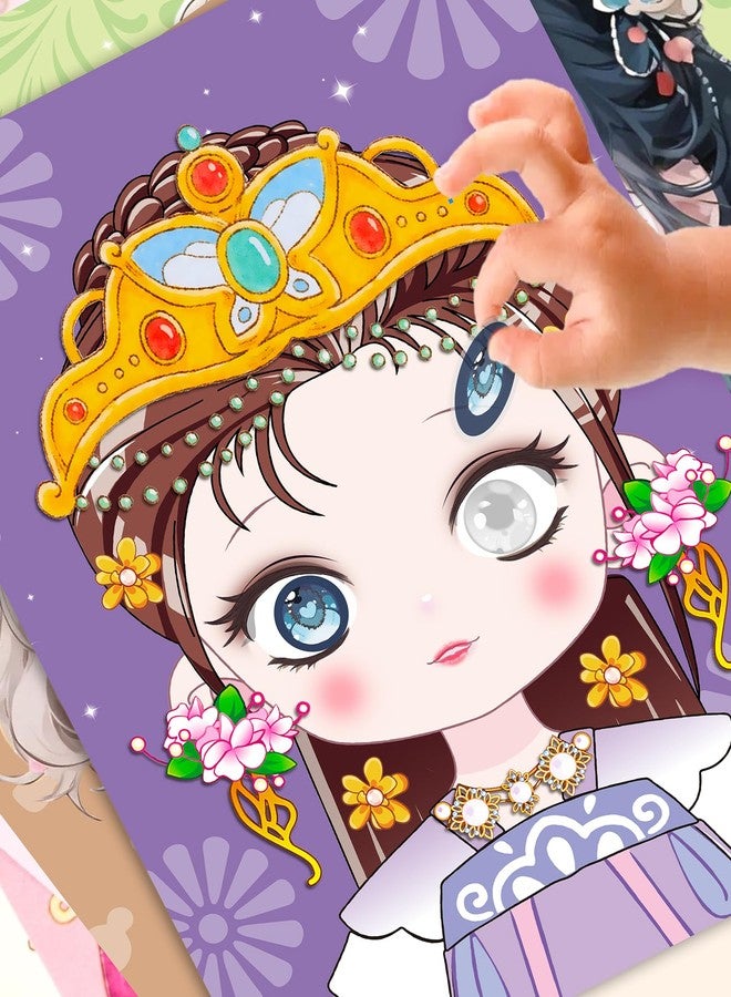 ZHOC Art Craft Activity for Kids, Paper Craft Kits - Paper Makeup DIY Girls Toy Kit with Diamond Painting & Princess Dress Up Set, Christmas Gifts Ideal Birthday Party Gift for Girls Ages 4-8 - Image 5